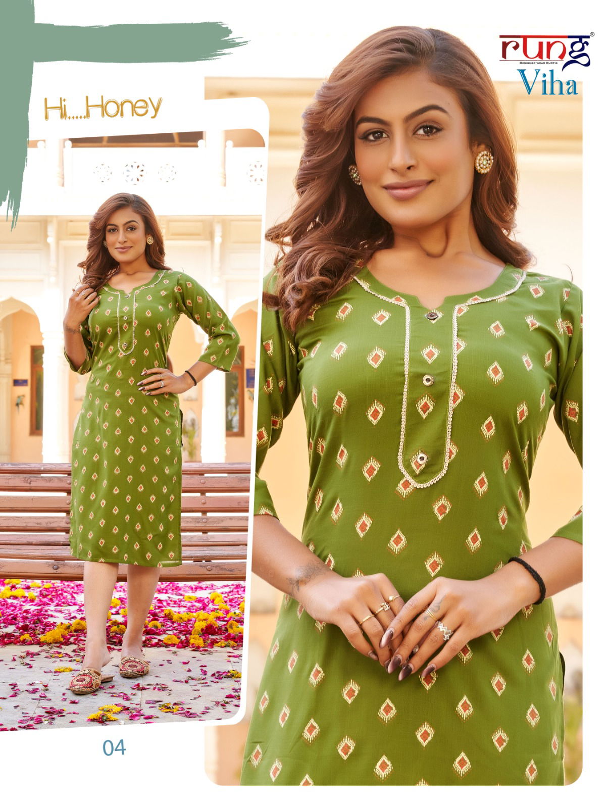 Viha By Rung Casual Printed Kurtis Wholesale Clothing Suppliers In India